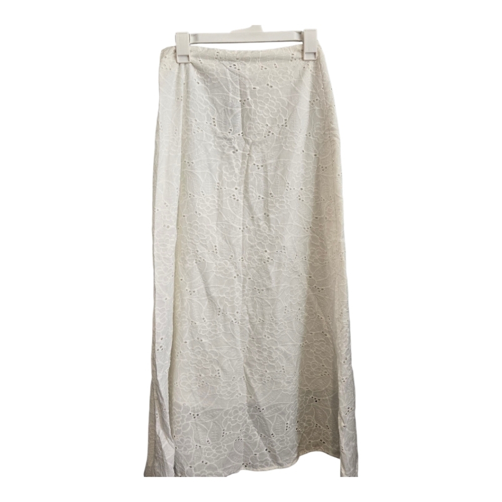 Steve Madden Amalia Eyelet Embroidered Cotton Maxi Skirt, Small - Picture 6 of 7